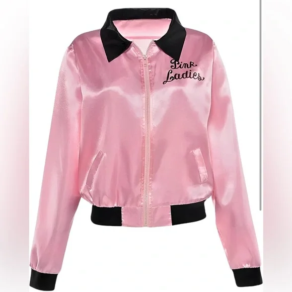 Grease Pink Ladies Satin Jacket - Picture 3 of 4